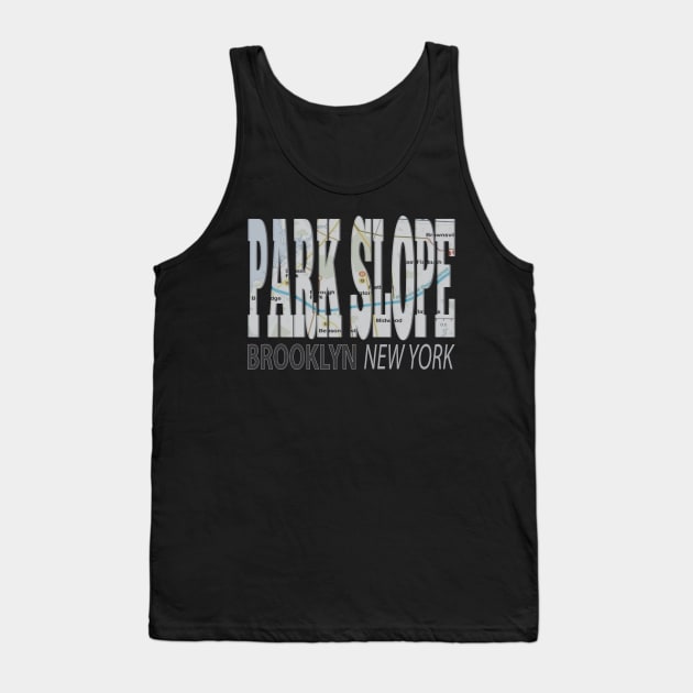 Fun Cool Park Slope Brooklyn New York with Subway Map Tank Top by Envision Styles